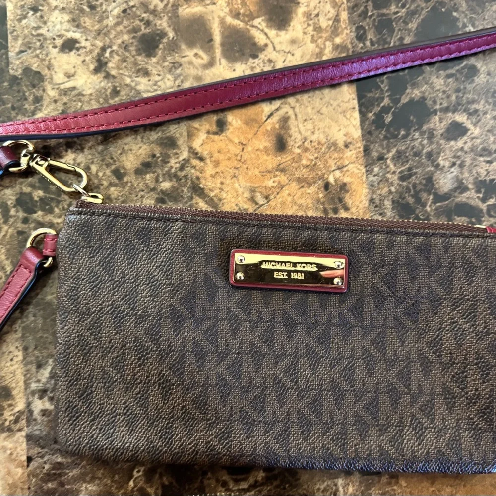 Michael Kors Crossbody Bag Set in Brown and Pink 3 piece set 💖 - Picture 6 of 7